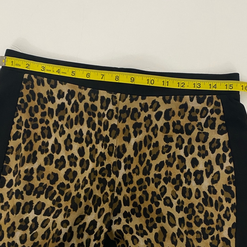 Chico's Ponté two-toned Animal Print and Black Pants Size 1 - Picture 9 of 10